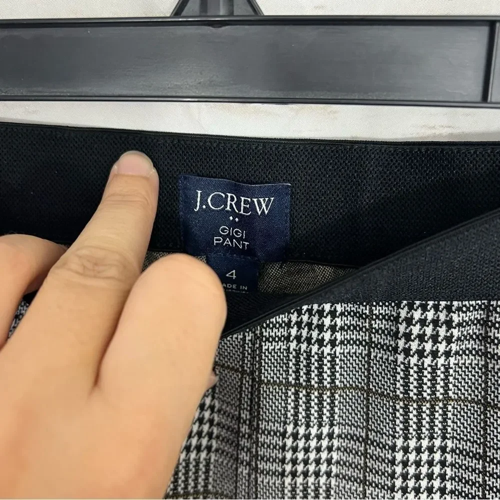J Crew Gray Plaid Stretch Skinny Career Gigi Pants